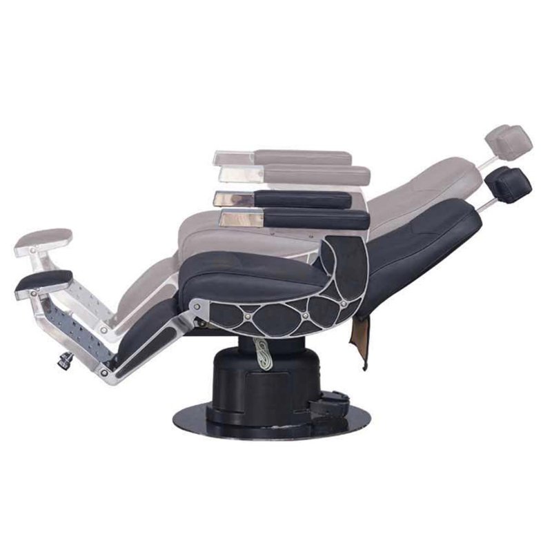 Innovative Electric Folding Barber Chair with Reclining Feature, Portable Hydraulic Design for Beauty and Salon Use