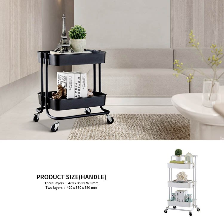 matt white color three layer bathroom salon wheel trolley cart