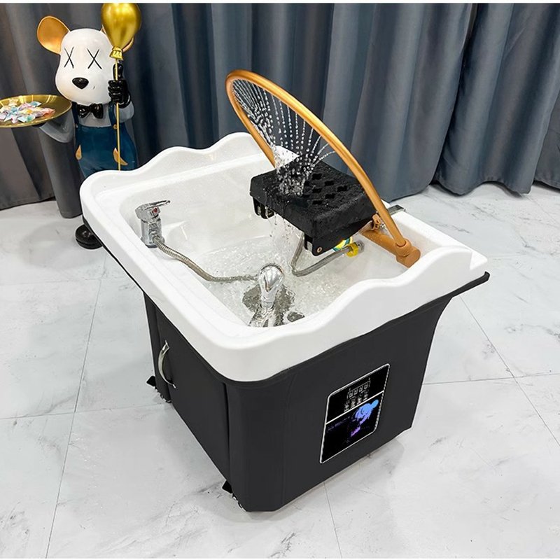 Wholesale Portable Hair Wash Basin Ceramic Shampoo Sinks Hairdressing Salon Wash Basins Salon Furniture Shampoo Bowl SPA