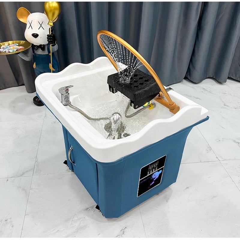 Wholesale Portable Hair Wash Basin Ceramic Shampoo Sinks Hairdressing Salon Wash Basins Salon Furniture Shampoo Bowl SPA