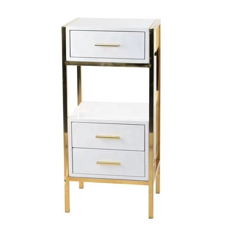Black gold silver gold rose gold new style hairdressing salon furniture trolley towel cabinet for hair salon ZY-782