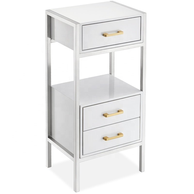 Black gold silver gold rose gold new style hairdressing salon furniture trolley towel cabinet for hair salon ZY-782