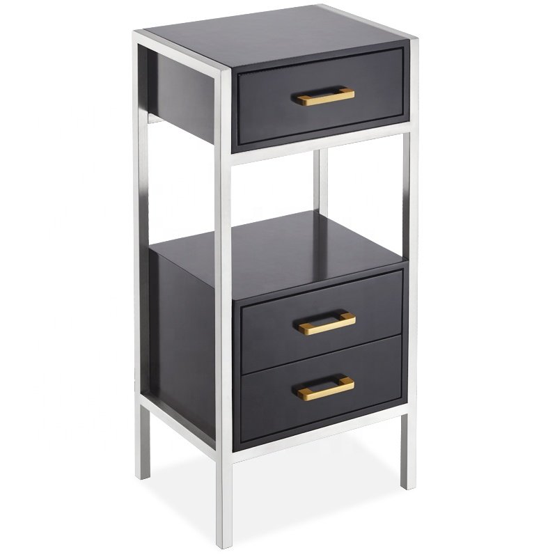 Black gold silver gold rose gold new style hairdressing salon furniture trolley towel cabinet for hair salon ZY-782