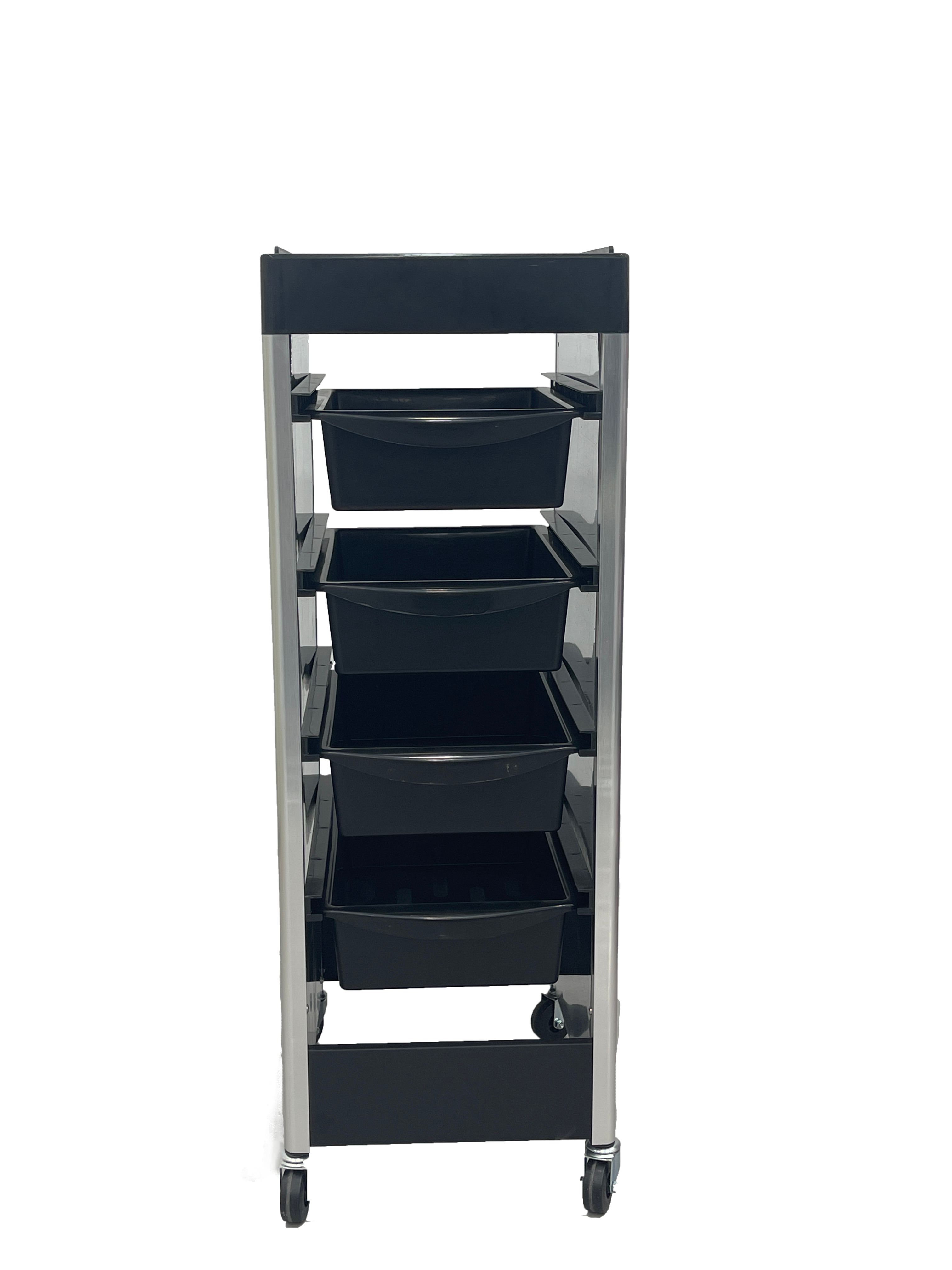Modern Stylists Deluxe Black Beauty Salon Trolley Real Personal Assistant Plastic Furniture Living Room Home Office Kitchen