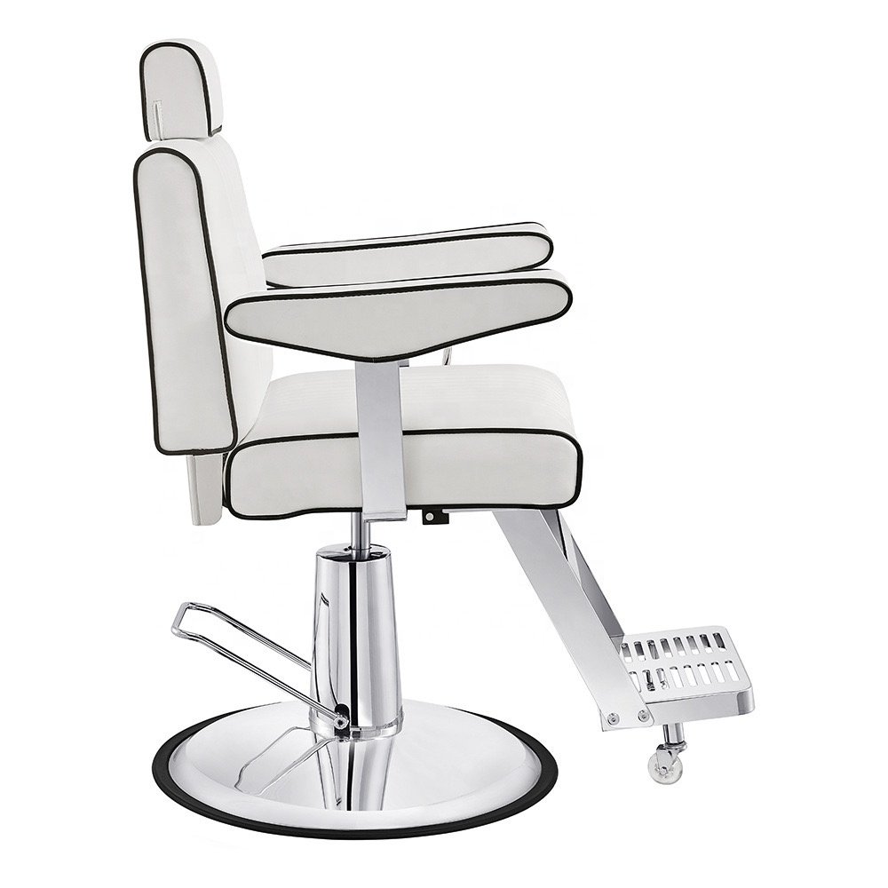 wholesale high-quality hydraulic pump salon blue gold synthetic leather small barber shop chair for men