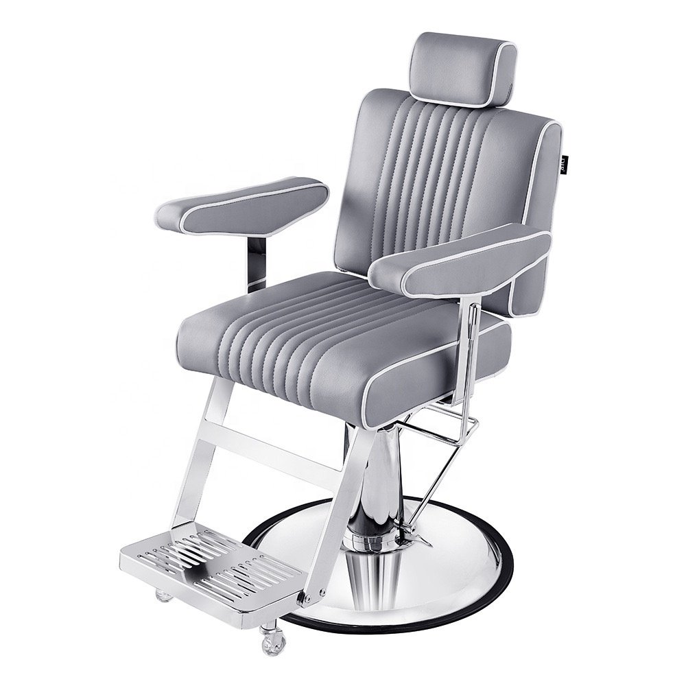 wholesale high-quality hydraulic pump salon blue gold synthetic leather small barber shop chair for men