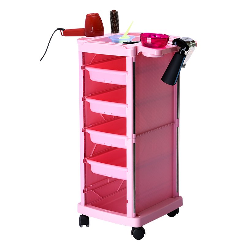 4 Drawers Hair Salon Beauty Spa Hairdresser Storage Cart Trolley Rolling Multi-function Barber Shop Tool Trolley Cart.