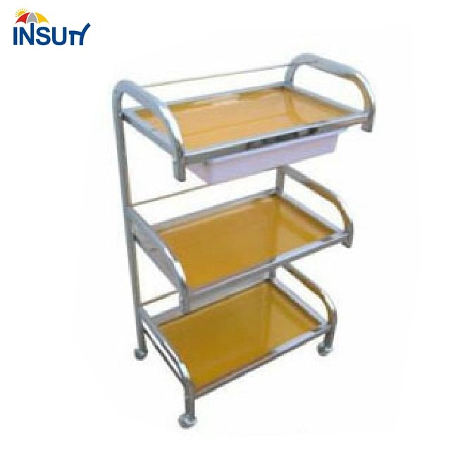 Salon trolley pink color manicure equipment salon tray trolley rolling trolley cart for sale