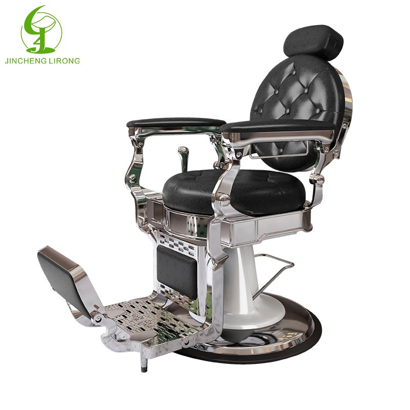 JINCHENG Wholesale Red Retro Beauty Salon Equipment Comfortable Leather Chairs Hair Makeup Hairdressing Heavy Barber Chairs