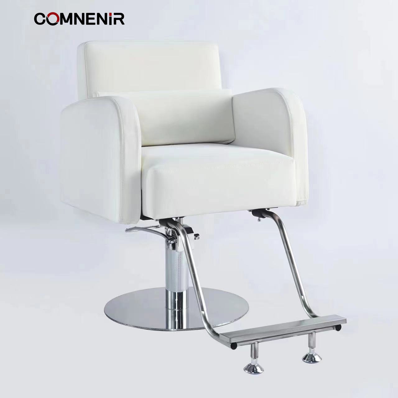 Ready to Ship Heavy Duty Black Flat Seat Barber Styling Chair 10 Years Warranty salon chair