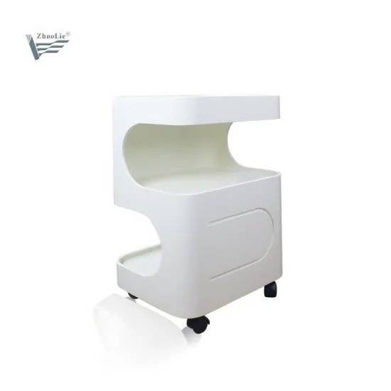 Beauty Salon Furniture Barber Trolly Beauty Salon Solid Wood Laptop Cart with 3 Layers for Wholesale
