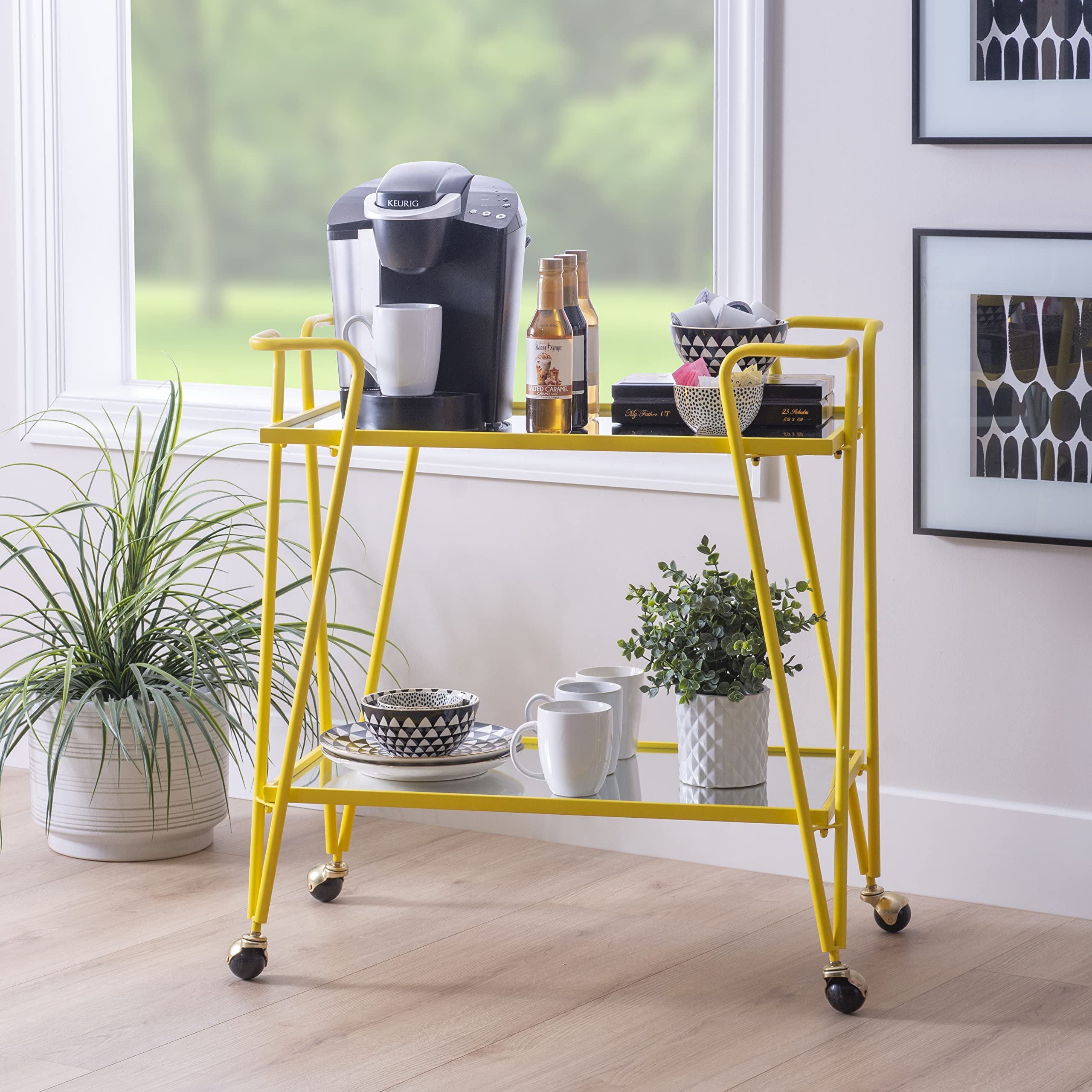 Wholesale Tiers Metal Frame Serving Bar Hotel & Home Luxury Gold Stainless Steel Tea Carts Serving Trolley Bar Cart Metal