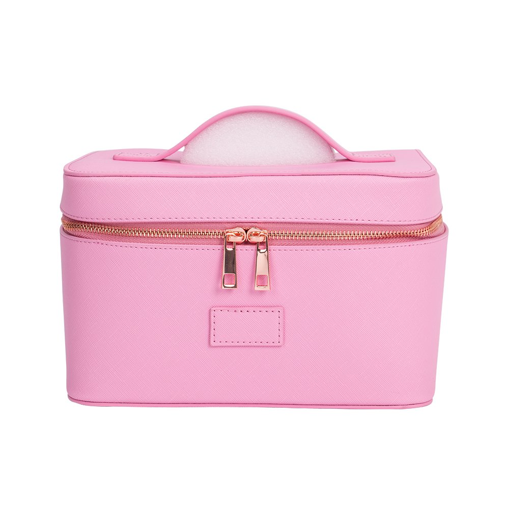 Wholesale Custom Large Capacity Travel Makeup Bag for Women Beauty Make Up Case Toiletry Bag with Handle Red Cosmetic Bag