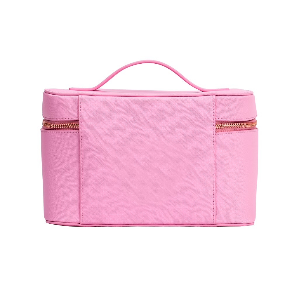 Wholesale Custom Large Capacity Travel Makeup Bag for Women Beauty Make Up Case Toiletry Bag with Handle Red Cosmetic Bag