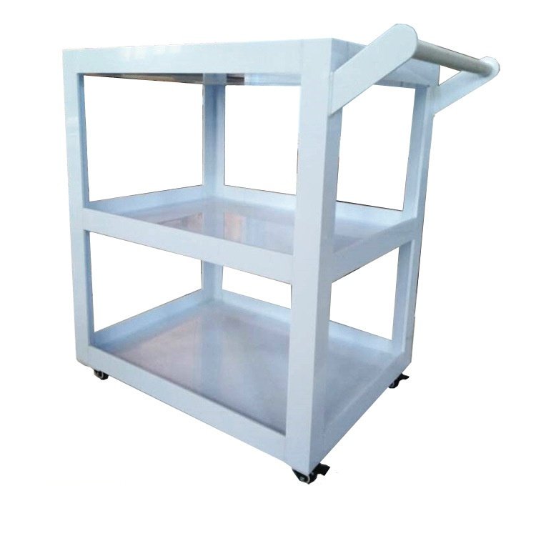 Mobile plastic laboratory three-layer surgical instruments beauty salon trolley multi-functional trolley laboratory cart