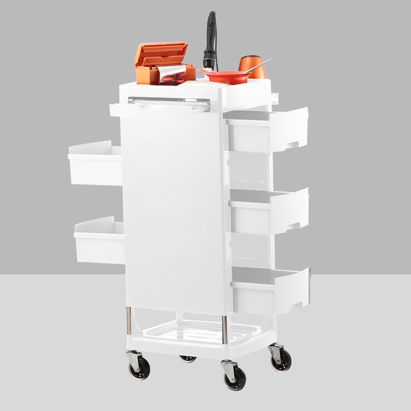 Black Hair Barber Trolley Salon Tray Rolling Storage Cart Stylist Spa Salon Trolley Bairdressing Tool Cart