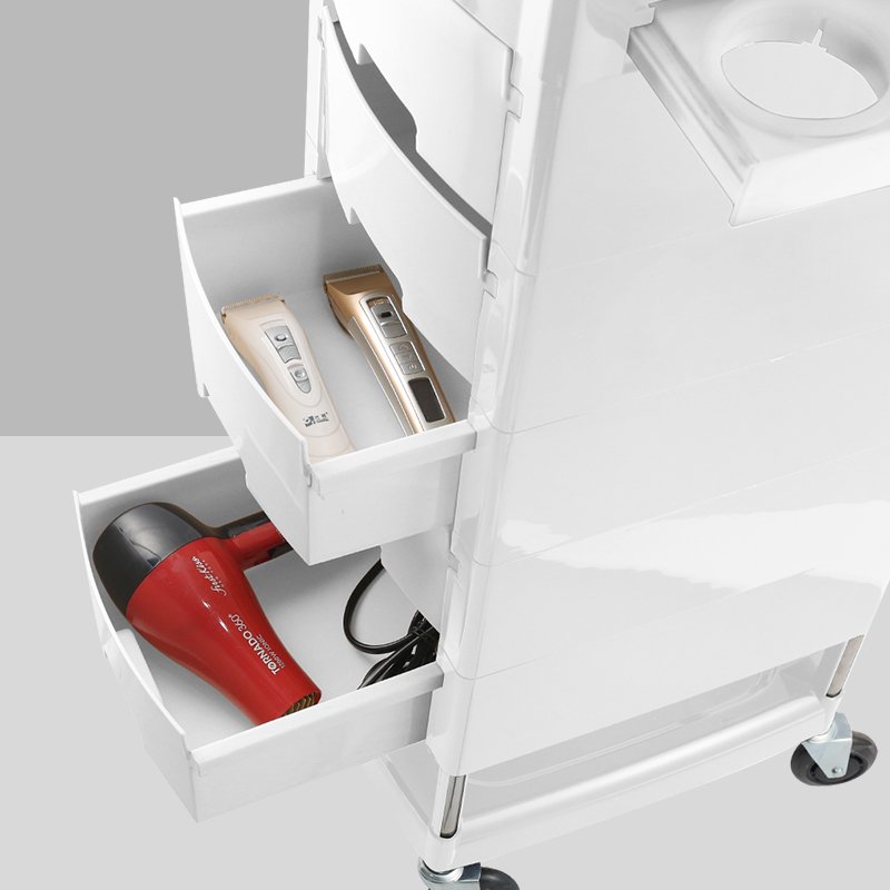 Black Hair Barber Trolley Salon Tray Rolling Storage Cart Stylist Spa Salon Trolley Bairdressing Tool Cart