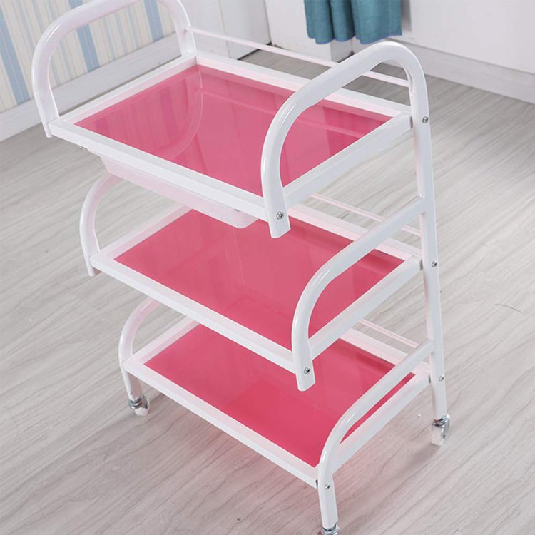 Rolling Manicure Salon Beauty Hair Utility Cart Movable SPA Tattoo Hairdresser Barber Tool Station Storage Trolley with Drawer
