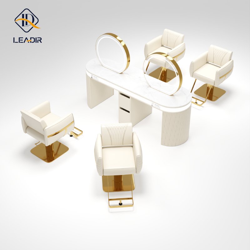 Leadir Modern High quality salon chairs styling chair hair salon antique covers hairdresser white barber chair