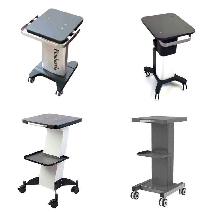 Rotating facial machine metal salon trolley for beauty salons and spas