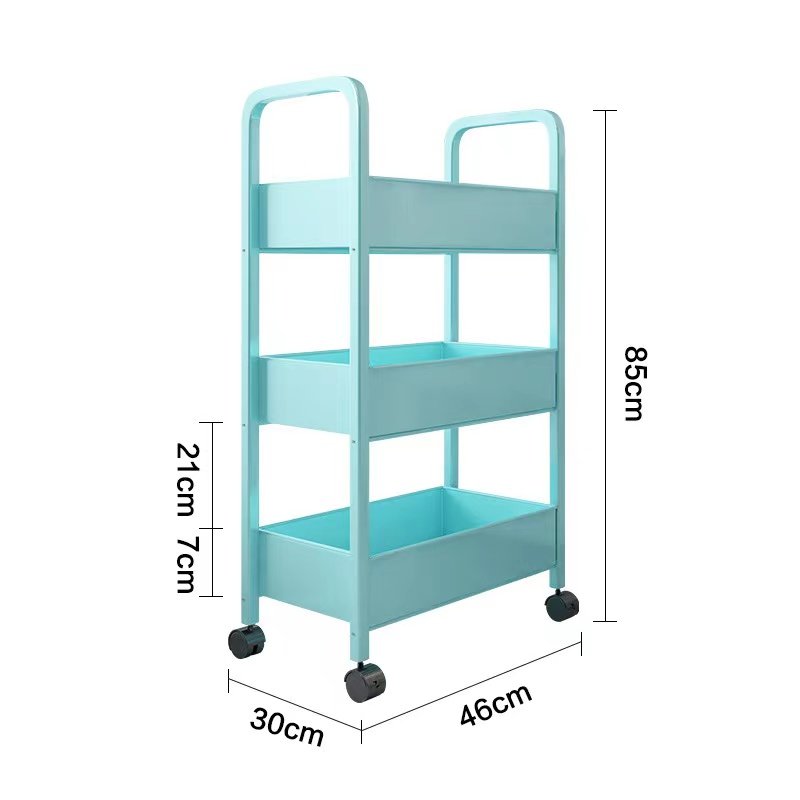 High Quality Stainless Beauty Salon Trolley Spa Cart Three Tier Trolley with Wheels