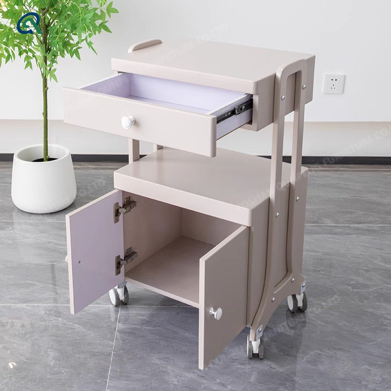 Qunpeng High-grade Beauty Trolley Beauty Salon Special Trolley Multi-functional With Cabinets Nail Embroidery Mobile Shelving