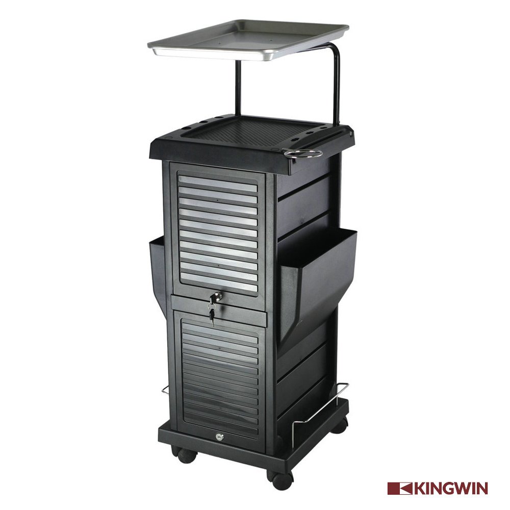 Kingwin black Lockable Beauty Salon Trolley
