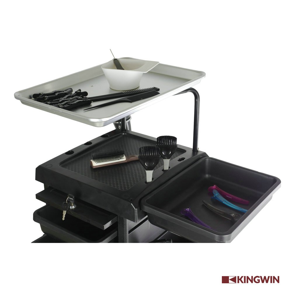 Kingwin black Lockable Beauty Salon Trolley