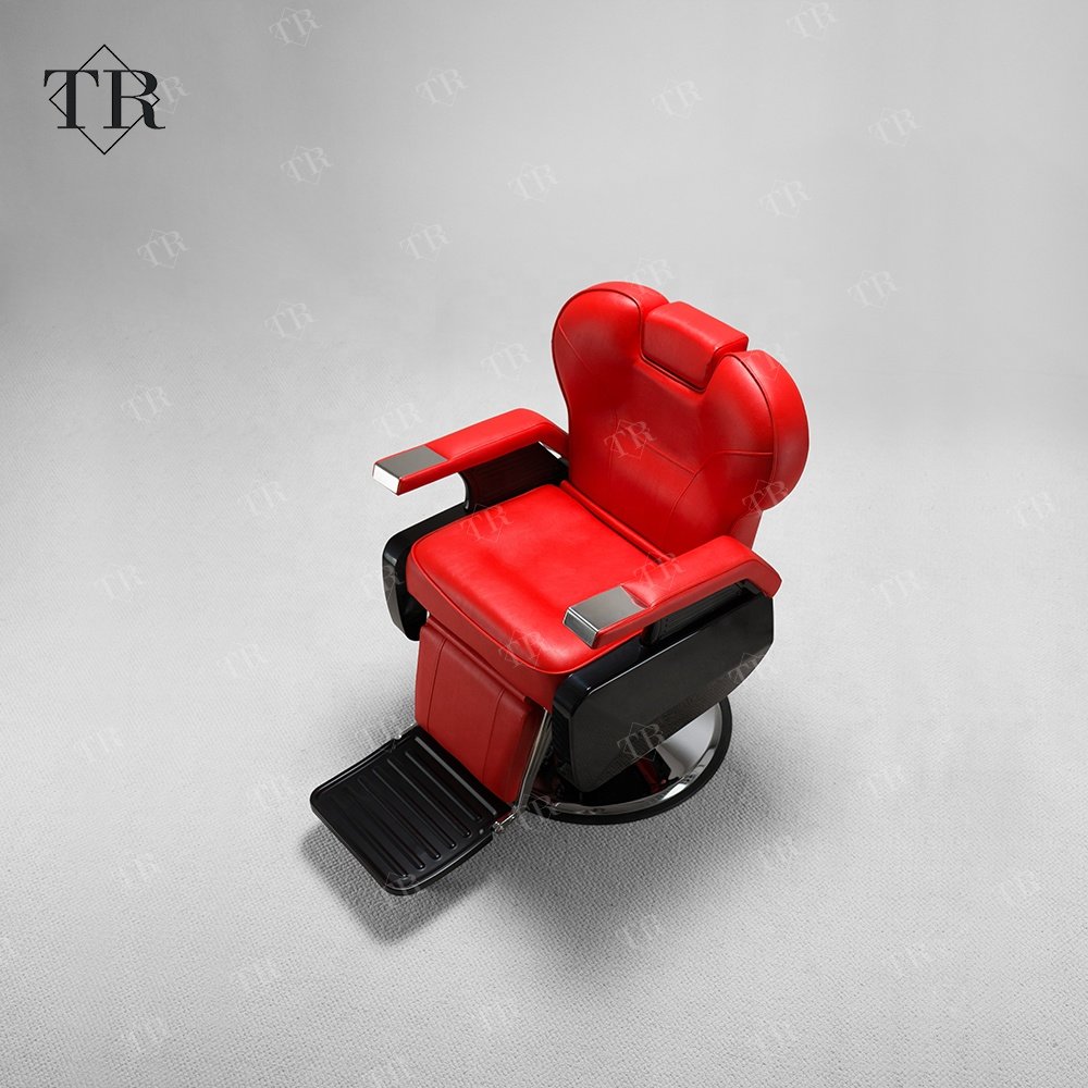 Red Customizable Colors Barber Chair For Men Genuine Leather Chair Barber Men Hairdresser Shaving Hairdressing Styling Chair