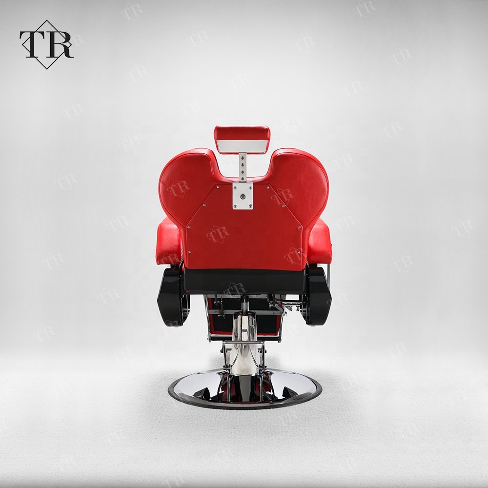 Red Customizable Colors Barber Chair For Men Genuine Leather Chair Barber Men Hairdresser Shaving Hairdressing Styling Chair