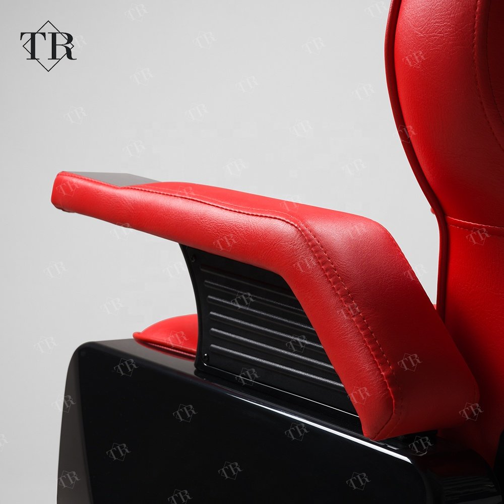 Red Customizable Colors Barber Chair For Men Genuine Leather Chair Barber Men Hairdresser Shaving Hairdressing Styling Chair