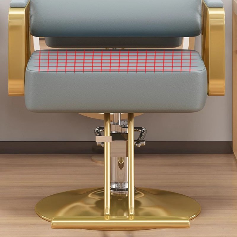 Barbershop Men Barber Chair Luxury Designed Beauty Salon Barber Chair Swivel Retro Gold Cadeira De Barbeiro Salon Furniture