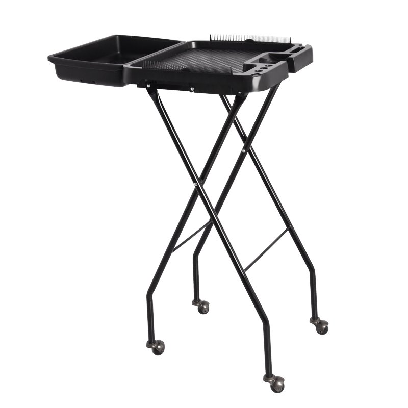 Manufacture Foldable Hairstylist Esthetician Barber Tattoo Color Tray Black Salon Furniture Logo Printing Modern 2 Years 50pcs