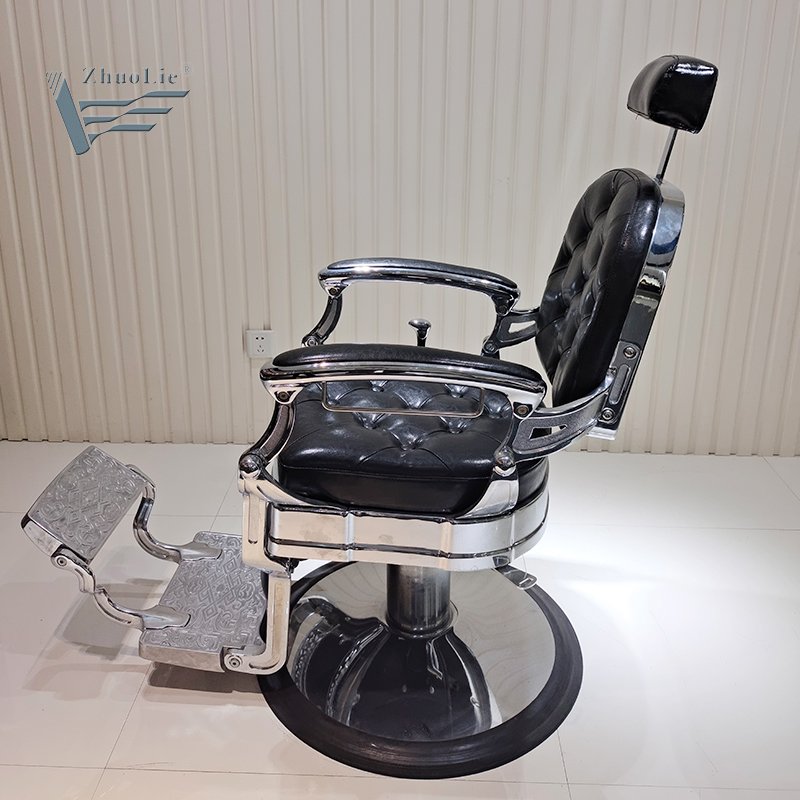 silla de barberia profesional Antique Barber Shop Chair Styling Hair Salon Furniture Reclining Barber Chair