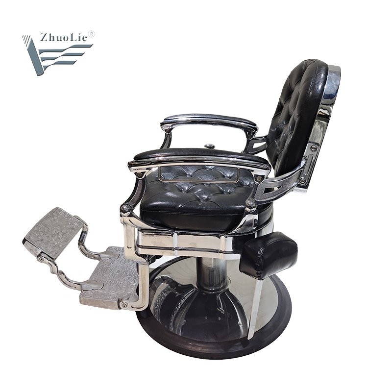 silla de barberia profesional Antique Barber Shop Chair Styling Hair Salon Furniture Reclining Barber Chair