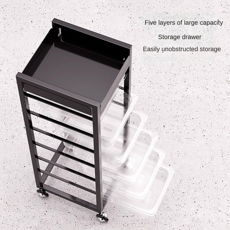 New hair salon storage rack, multifunctional hairstylist, hair perm and dyeing cart, hair salon tool bar cart