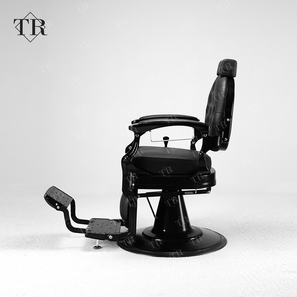 Turri Barbershop Black Vintage Retro Hairdressing Styling Hair Cutting Professional Barber Chair Sillas De Barberia for Men