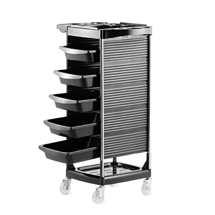 Professional Plastic Hair Salon Trolley with Hair Wheel Beauty Barber Use