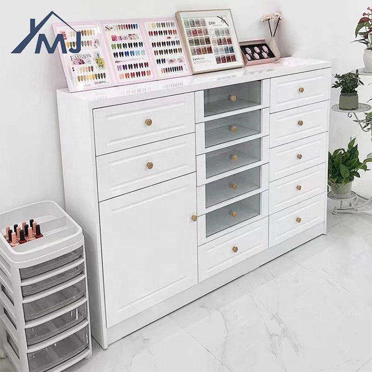 Modern Nail Salon Furniture Displays Beauty Floor Drawer Storage Cabinets