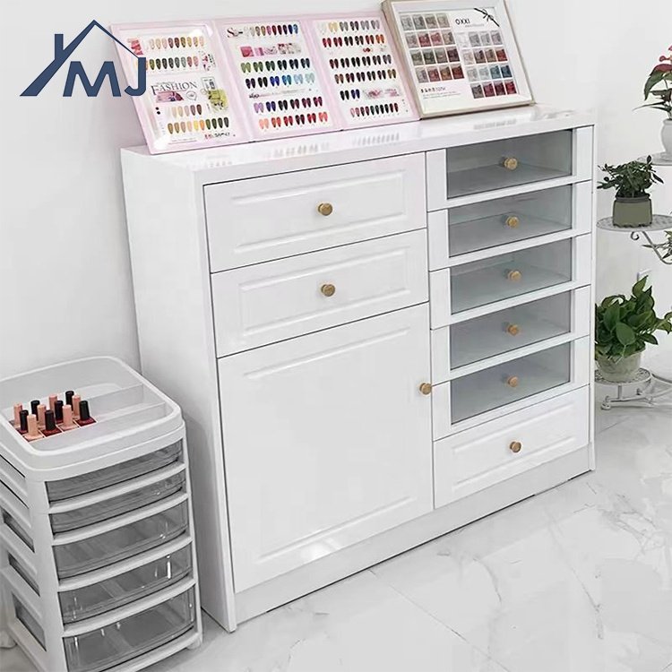 Modern Nail Salon Furniture Displays Beauty Floor Drawer Storage Cabinets