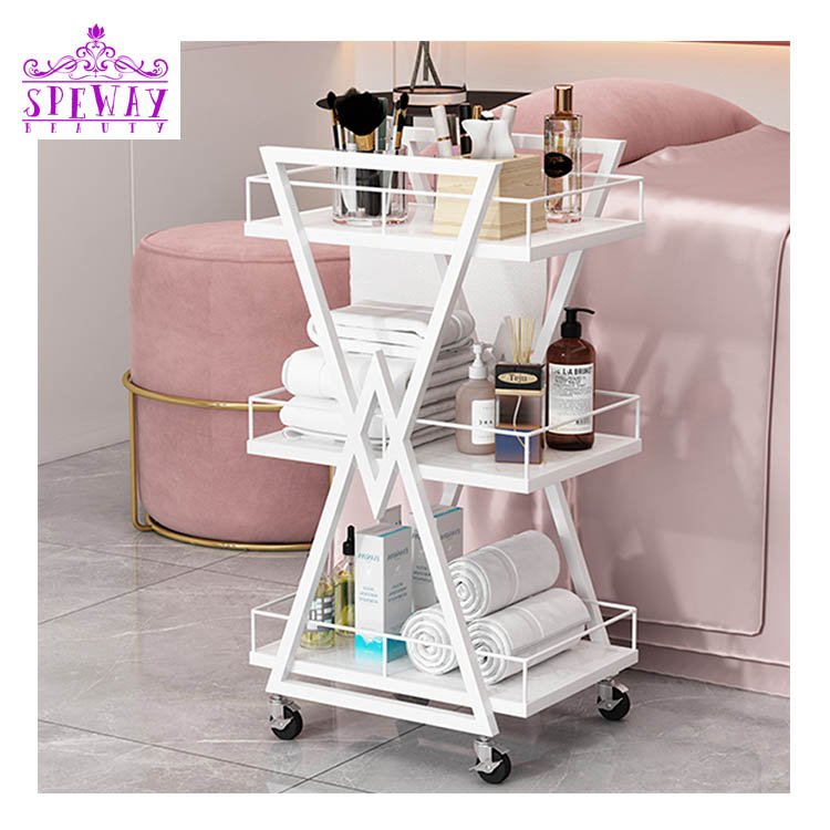 Popular beauty salon cabinet professional furniture wholesale rolling modern hairdressing hair barber trolley cart salon