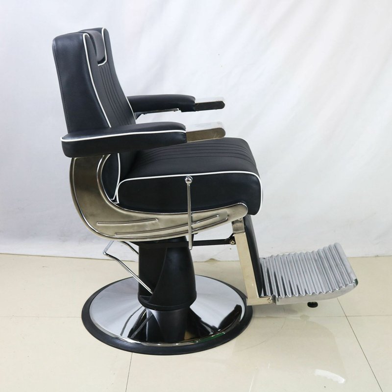 Wholesale Price Barbershop Men All Black Hair Styling Barber Chair Frame Salon Hairdressing Barber Chairs
