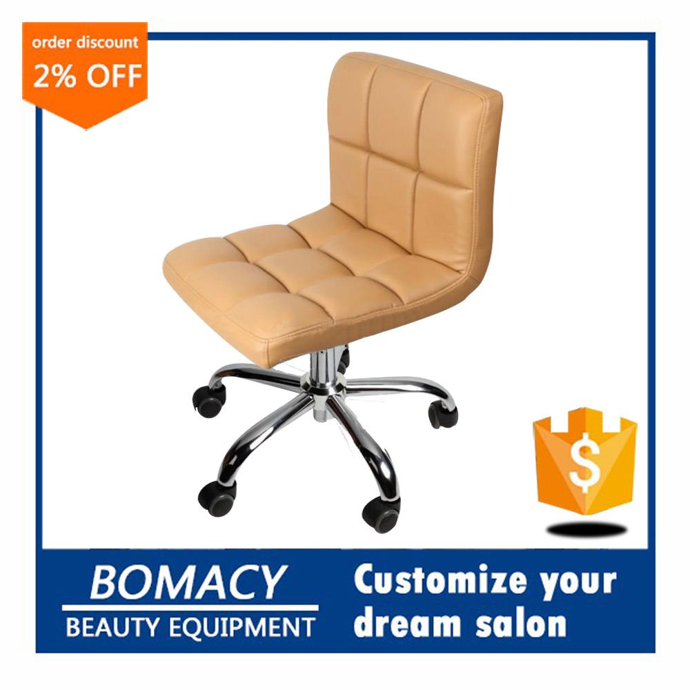 Bomacy high density foam barber chair salon stool beauty rolling work spa cutting portable base thick hair salon stool
