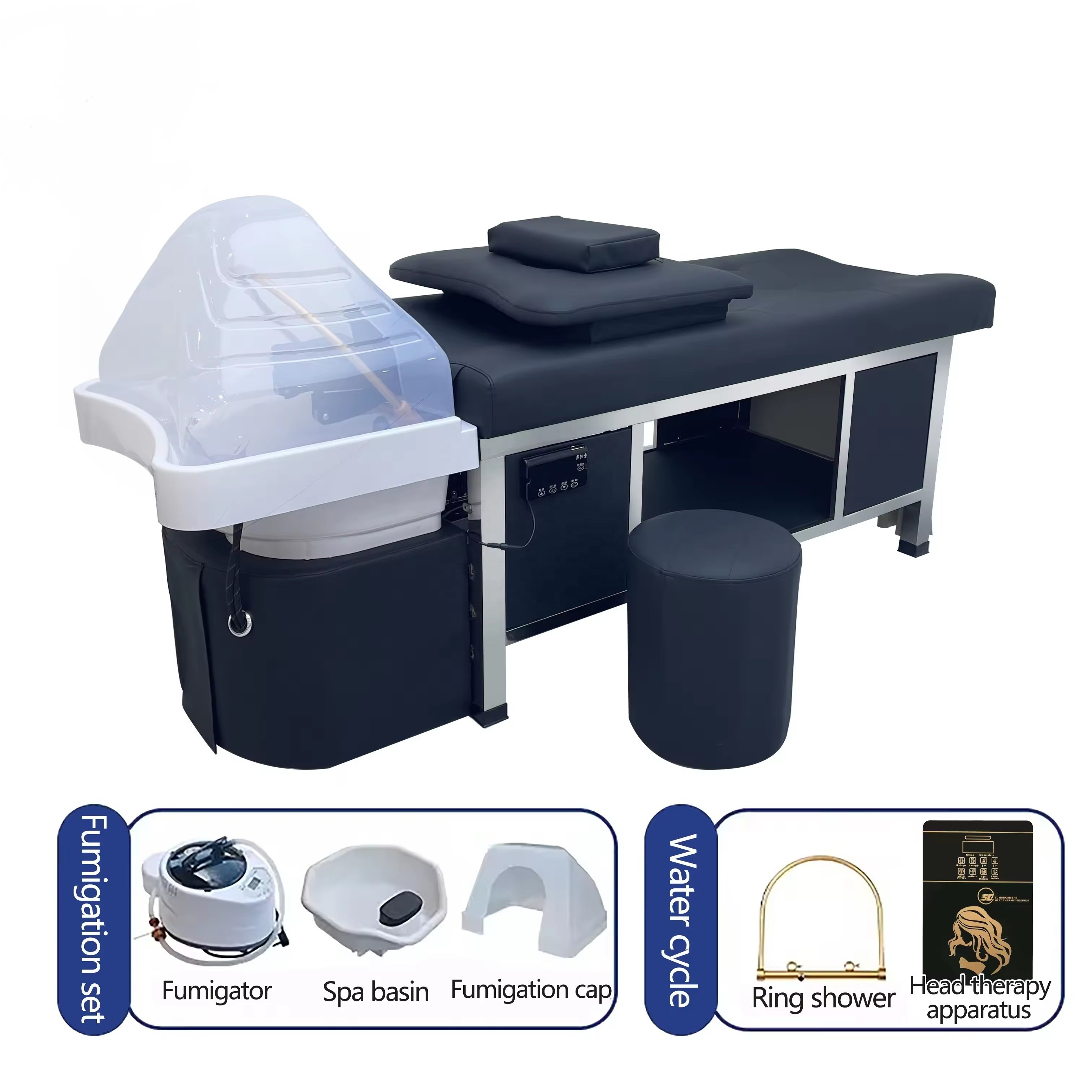 Salon head spa hair wash thai massage beauty salon shampoo bed