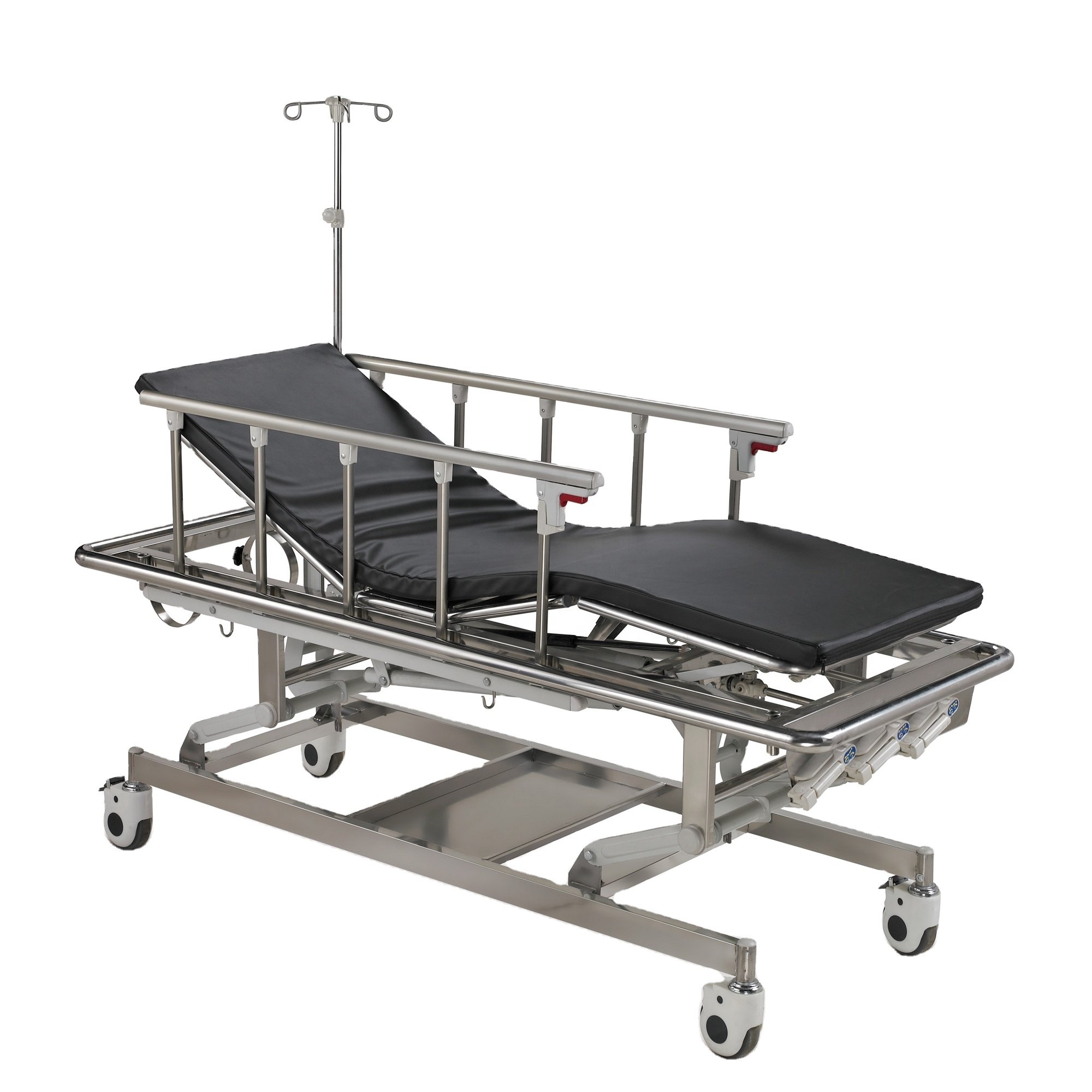 Hospital Stretcher Three Function Stainless Steel Hospital Trolley Hospital Furniture Commercial Furniture Modern