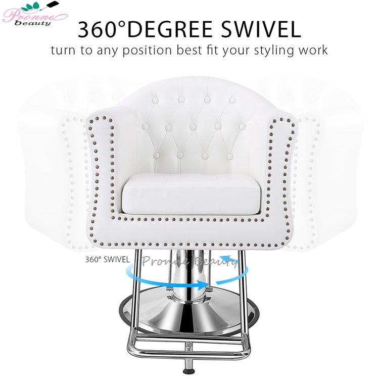 Wholesale luxury metal aluminum base styling barber chair vintage reclining hair cutting chairs price