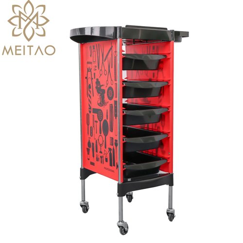 Salon Beauty Furniture Cart Trolley Various Designs Hairdresser Plastic Barber Chair Modern 3 Pieces for Barber Hair Salon