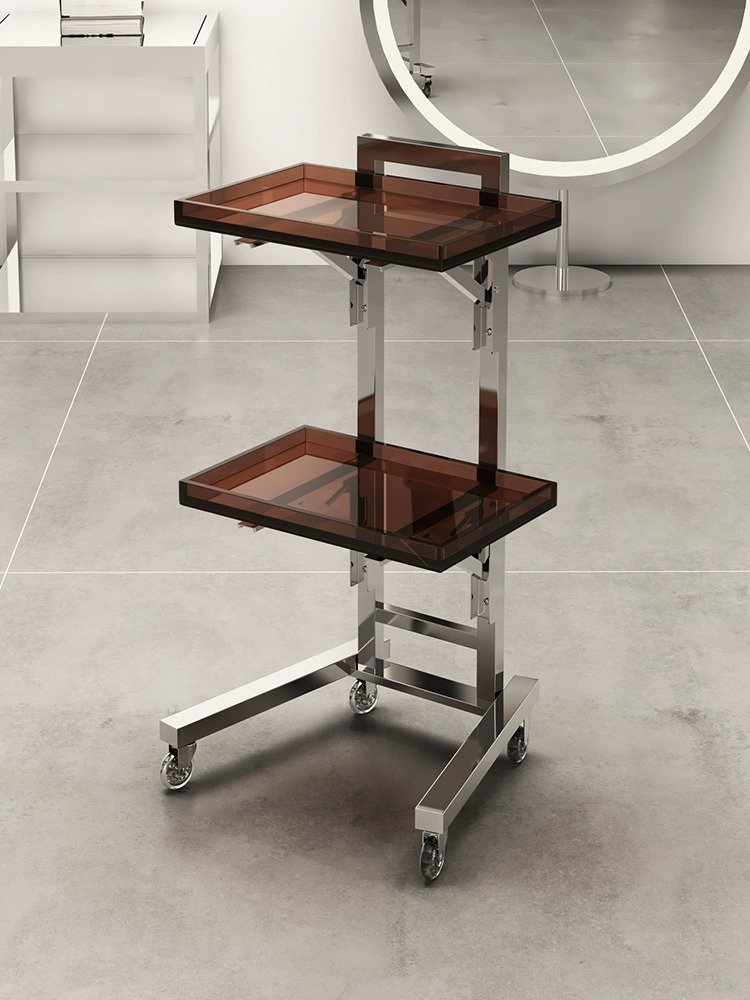 Hair Salon Tool Online Celebrity Stainless Steel Salon Furniture Barber Shop Barber Chair Modern Beauty Tool Car for Hair Salons
