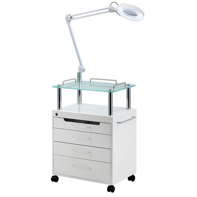 HICOMED Tool Cart Beauty Salon Furniture Trolley LED Ultraviolent Beauty Trolley Multi Functional Medical Cart