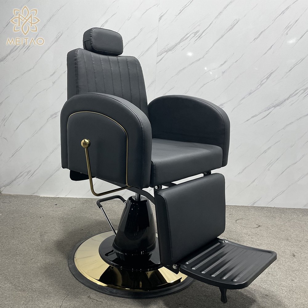 Modern luxury factory manufacture hair salon furniture silla de barberia profesional men women leather recliner barber chairs